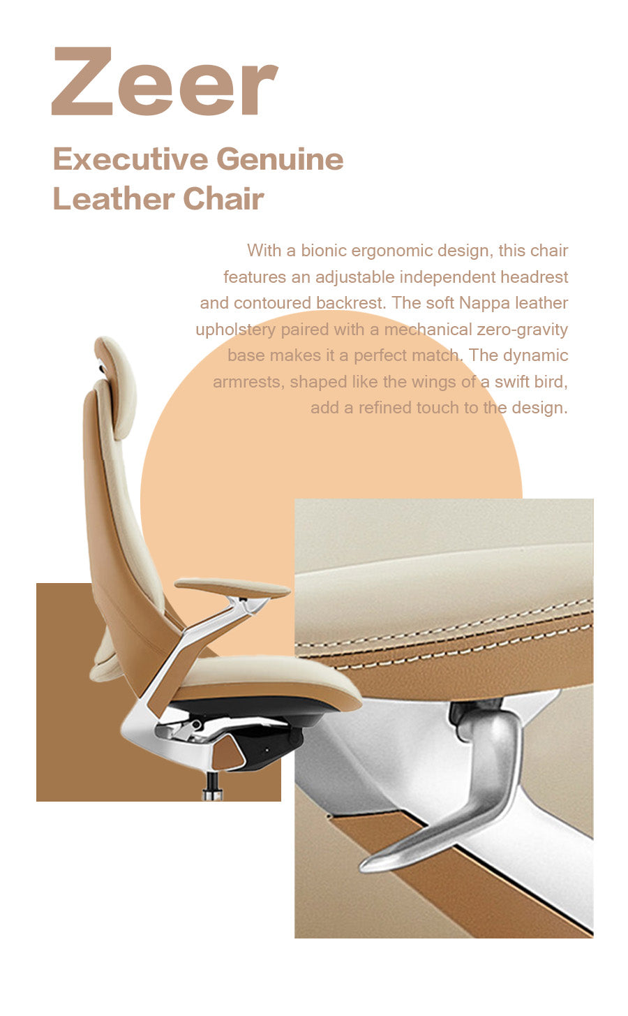 Zeer Executive Genuine Leather Chair