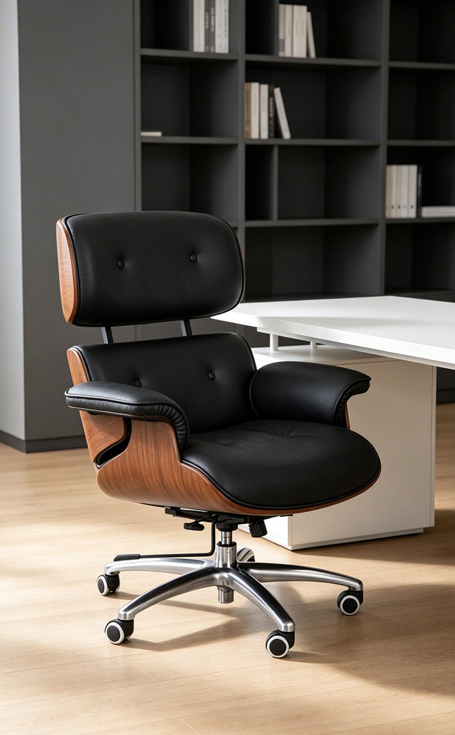 Lida Genuine Leather Leisure Chair (Split-Style)